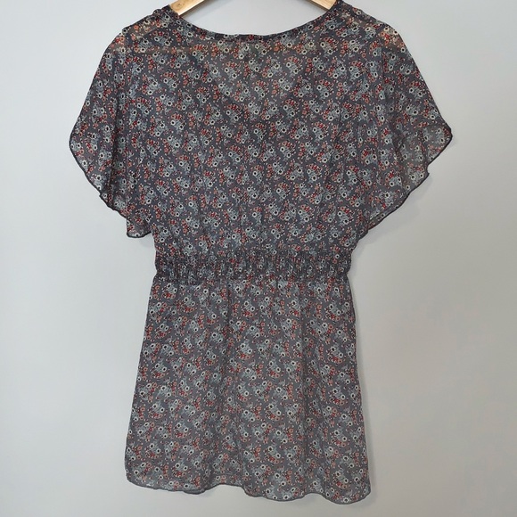 Alex & Jane Maternity Sheer Floral Empire Blouse - Picture 3 of 6